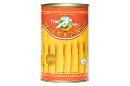 Peace Brand Baby Corn 白鸽玉米芯 425GM（VIP会员价：RM4.40）